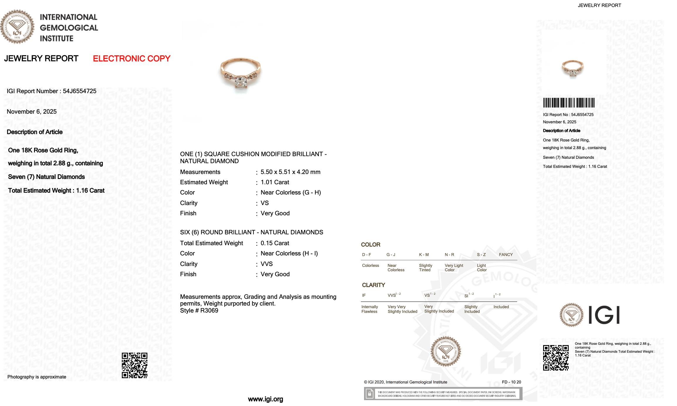 Donna Anello Luminoso con pavé di diamanti da 1,16 carati in oro rosa 18k - Certificato IGI in vendita