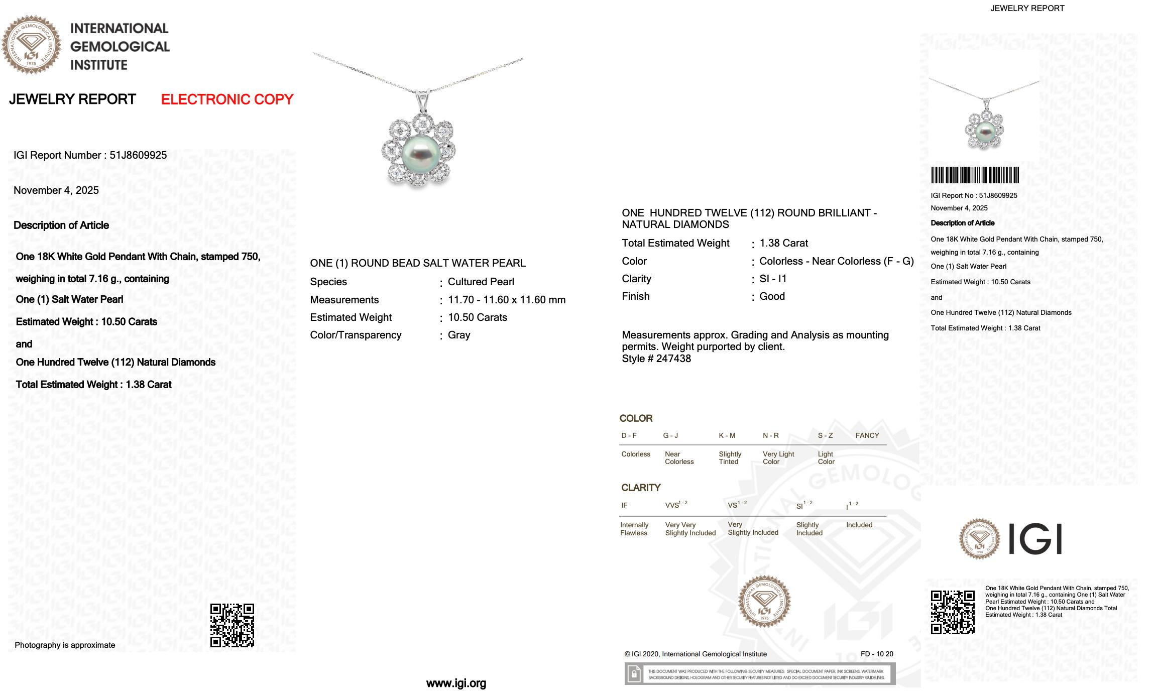 Luminous 11.88ct Tahitian Salt Walter Perle und Diamanten Halskette Damen im Angebot