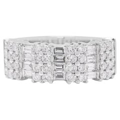 Luminous 1.38ct Diamond Band Ring in 18K White Gold