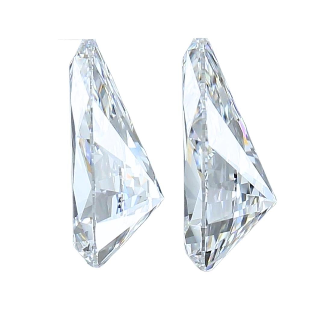 Lumineuse paire de diamants de taille idéale 1,41 carat, certifiée GIA Neuf - En vente à רמת גן, IL