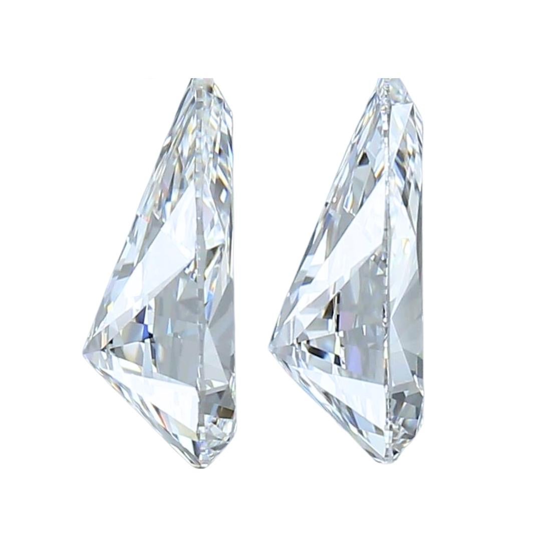 Lumineuse paire de diamants de taille idéale 1,41 carat, certifiée GIA Pour femmes en vente