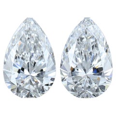 Lumineuse paire de diamants de taille idéale 1,41 carat, certifiée GIA