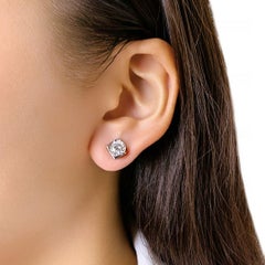 Pendientes luminosos de oro blanco de 14 quilates con diamantes de 1,43 ct