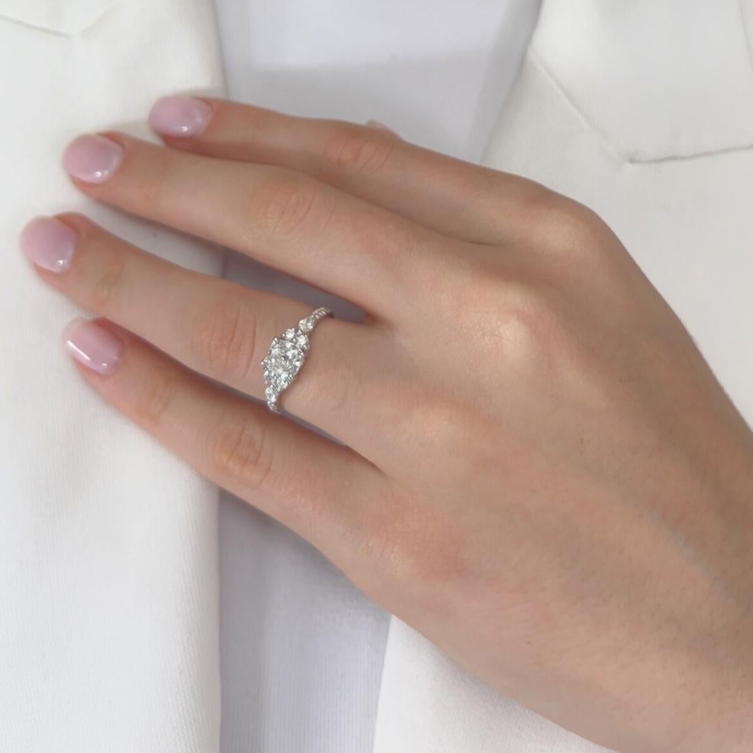 Luminous 1.43ct Diamonds Pave Ring in 18k White Gold - GIA Certified

Crafted for those who appreciate refined beauty, this stunning 18K white gold pavé diamond ring is a true statement of sophistication. At its center shines a 1.01ct cushion-cut