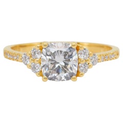 Luminous 1.50ct Diamonds Ring in 18k Yellow Gold - IGI Certified