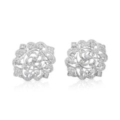 Luminous 1.73ct Diamond Earrings in 14k White Gold - IGI Certified