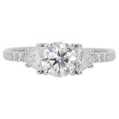 Luminous 18k White Gold Diamond Pave Ring w/2.00 ct - IGI Certified