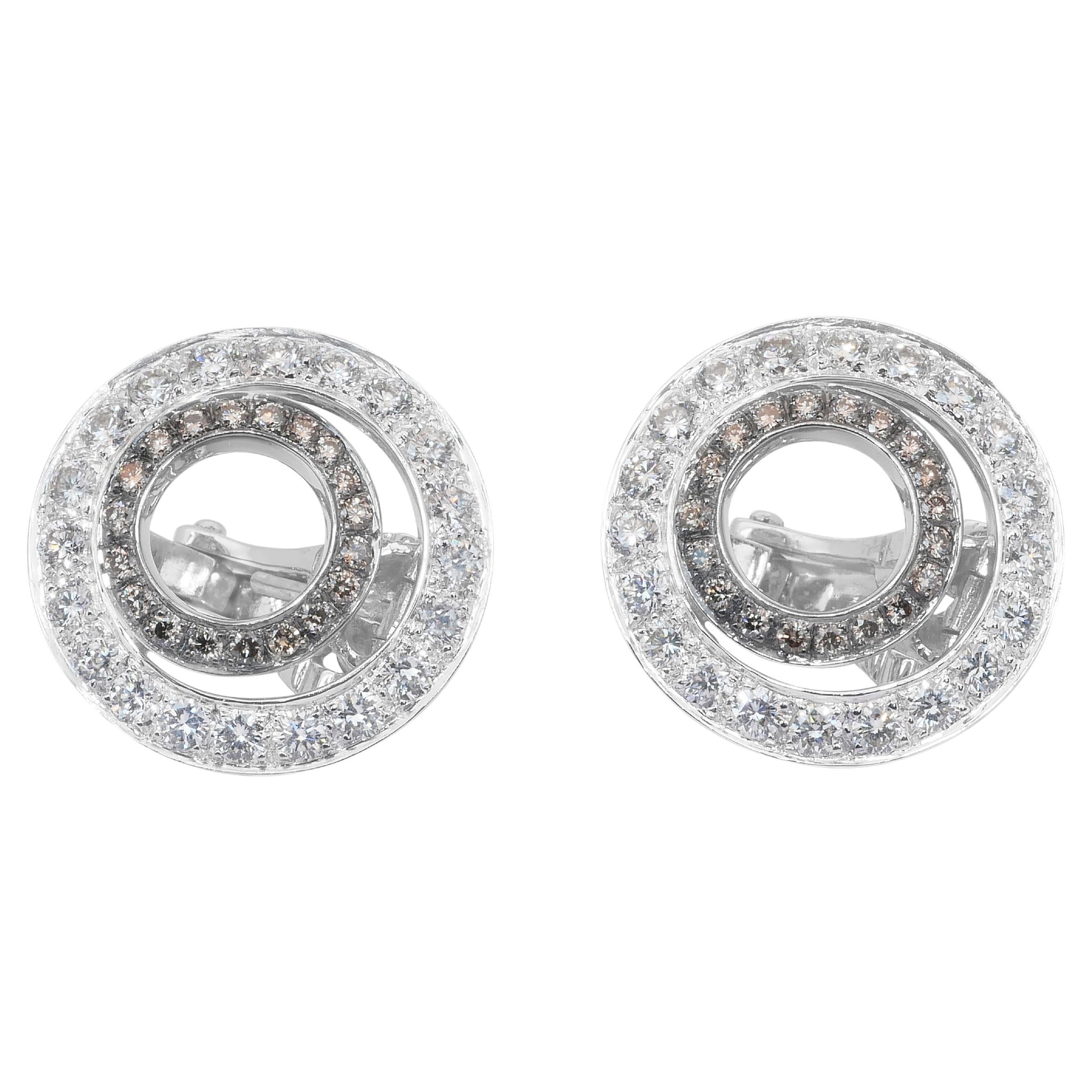 Luminous 1.98ct Diamond Earrings in 18k White Gold - IGI Certified