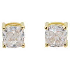 Luminous 2.00ct Double Excellent Ideal Cut Diamonds Stud Earrings