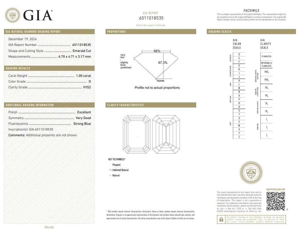 Clous d'oreilles lumineuses en or blanc 18 carats avec diamants 2,01 carats certifiés GIA Neuf - En vente à רמת גן, IL