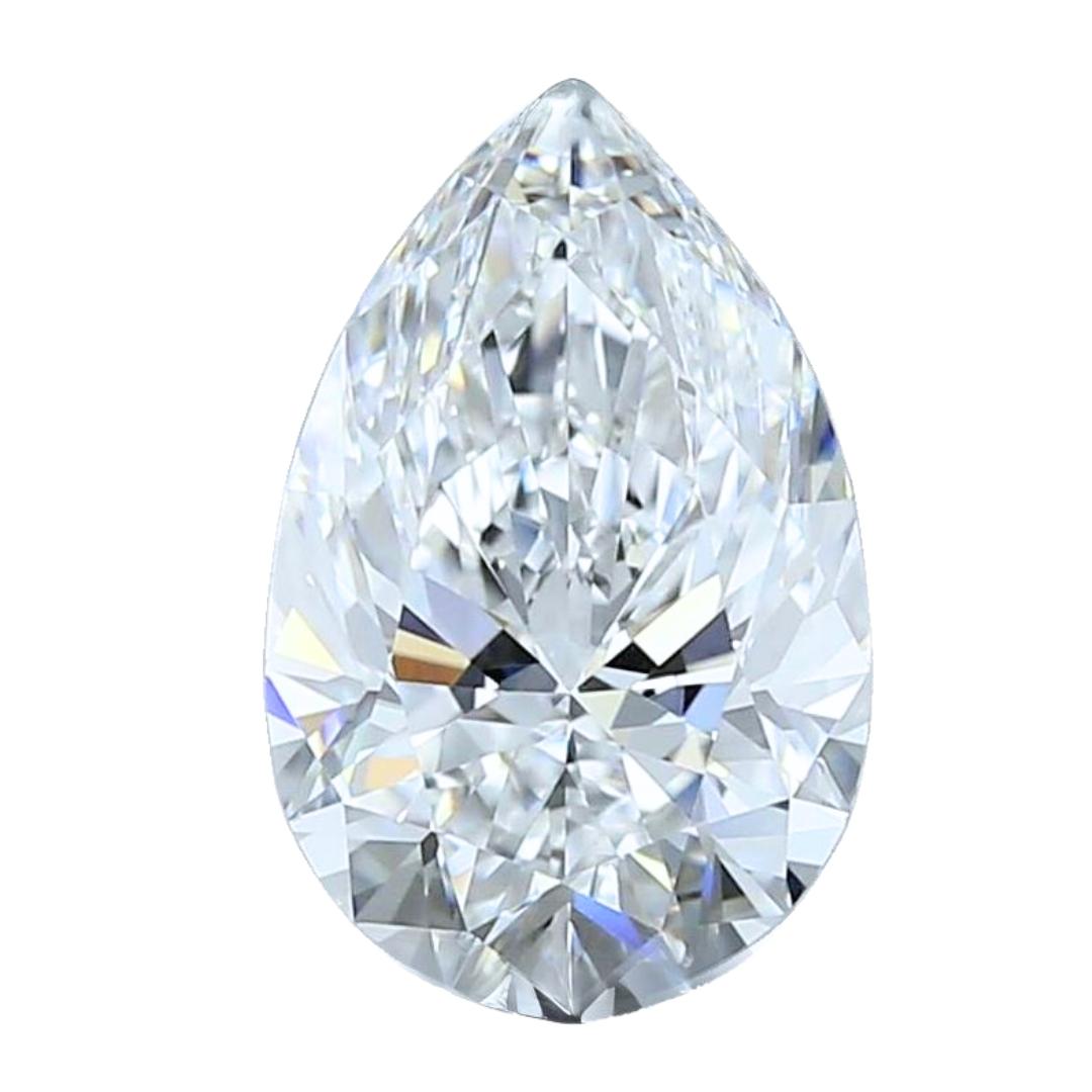 Luminous 2.01ct Ideal Cut Pear-Shaped Diamond - GIA Certified For Sale 2