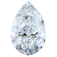 Luminous 2.01ct Ideal Cut Pear-Shaped Diamond - certifié GIA