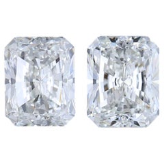Luminous 2.02ct Double Excellent Ideal Cut Pair of Radiant-Shaped Diamond - GIA