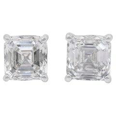 Luminous 2.03ct Diamonds Stud Earrings in 18k White Gold - IGI Certified