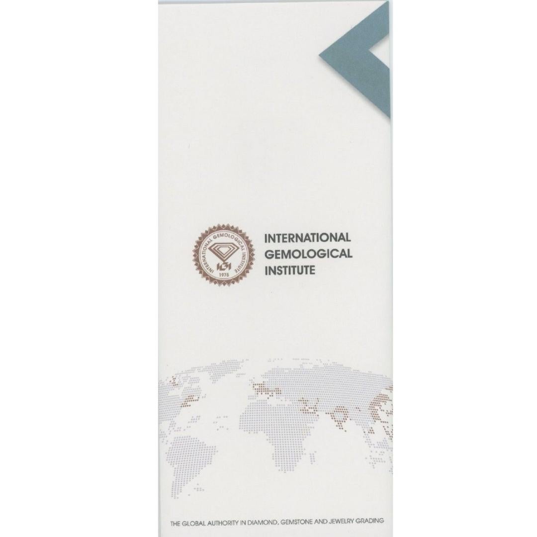Orecchini con diamanti Luminous da 2,10 carati in oro bianco 18k - certificati IGI in vendita 4