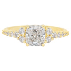 Luminous 2.30ct Diamonds Pave Ring in 18k Yellow Gold - IGI Certified