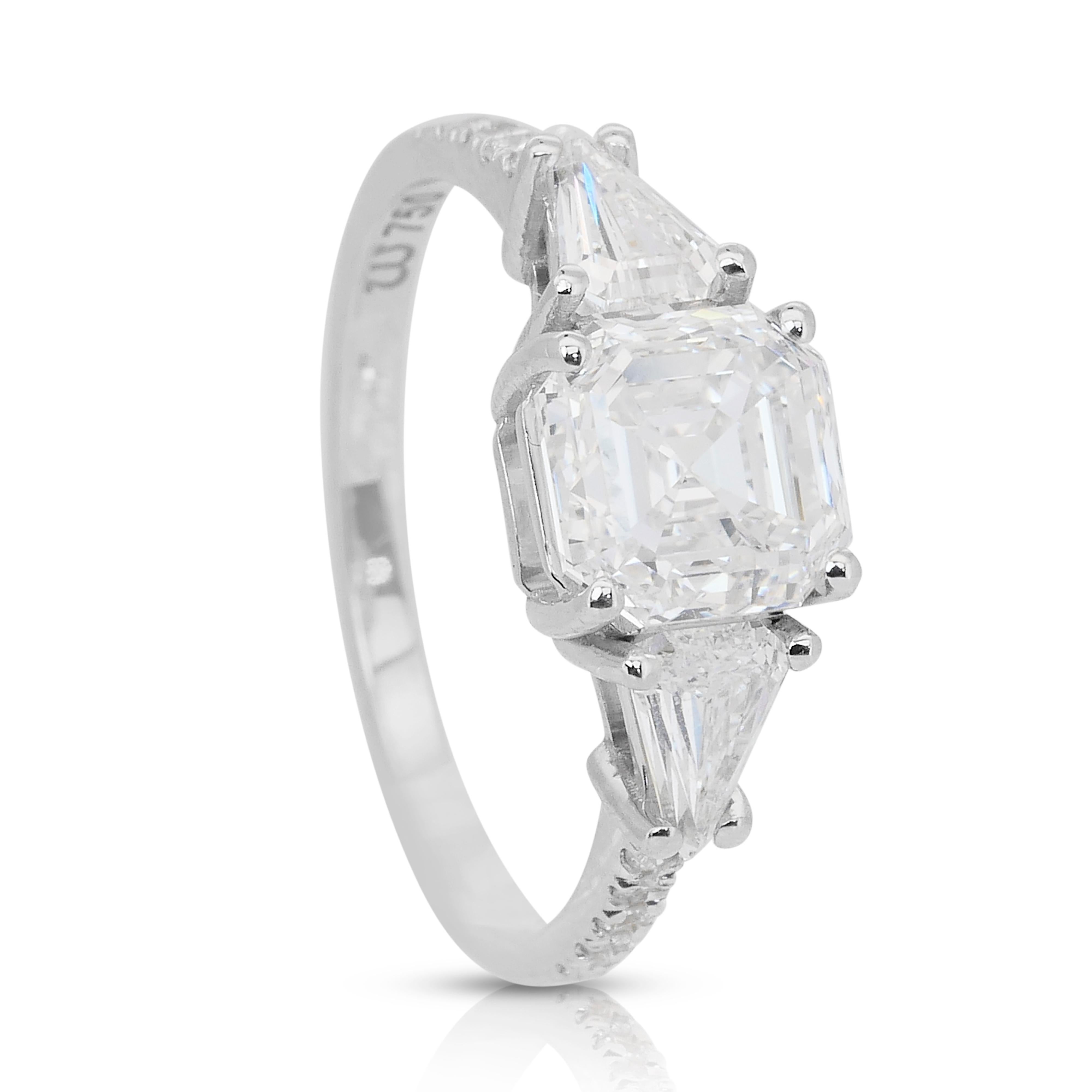 Luminous 2,70ct Diamanten Ring in 18k Weißgold - IGI zertifiziert im Angebot 2