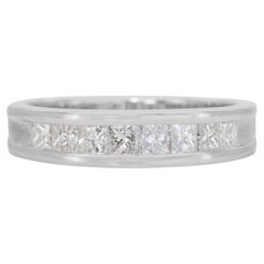 Luminous 3.03 ct Princess Cut Diamond Pave Ring in Platinum - IGI Certified