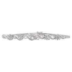 Bracelet lumineux en or blanc 18 carats avec diamants naturels de 3,19 carats, certifié IGI