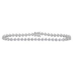 Luminous 4.10ct Diamonds Bracelet en or blanc 18k - IGI Certified