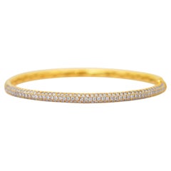 Bracelet lumineux de 4,12 carats en or jaune 18 carats certifié IGI