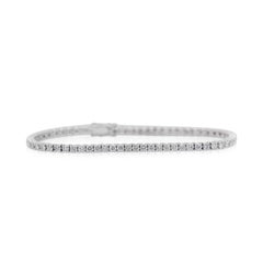 Luminous 4.23ct Diamonds Tennis Bracelet in 18k White Gold - IGI Certified