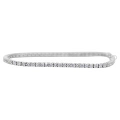 Luminous Tennisarmband aus 18 Karat Weißgold mit 4,23 Karat Diamanten - IGI-zertifiziert
