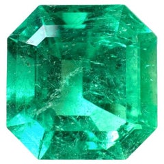 Luminoso smeraldo colombiano verde di 4,75 carati 10x10 taglio Asscher