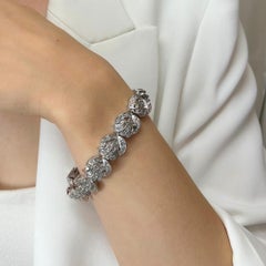 Luminous 7.60ct Diamonds Bracelet in 14k White Gold - IGI Certified