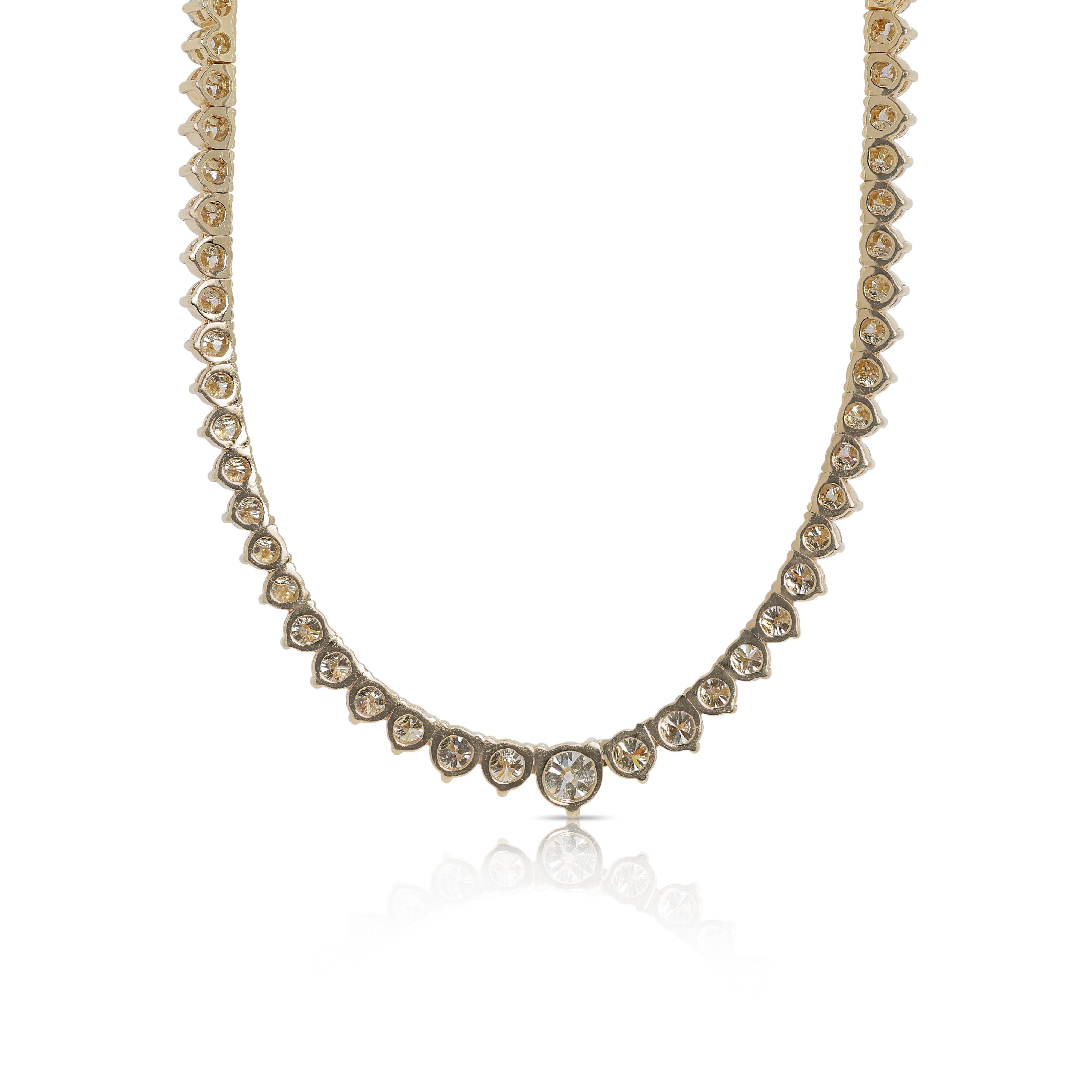 Collier lumineux de 8 carats et 16 points en or jaune 14 carats en vente 1