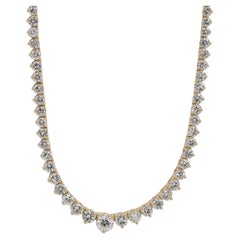 Luminous 8 Karat & 16 Punkt Natürlicher Diamant-Kragen-Halskette aus 14K Gelbgold