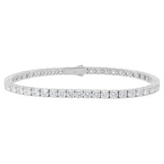 Luminous 9.18ct Diamonds Tennis Bracelet in 18k White Gold - IGI Certified