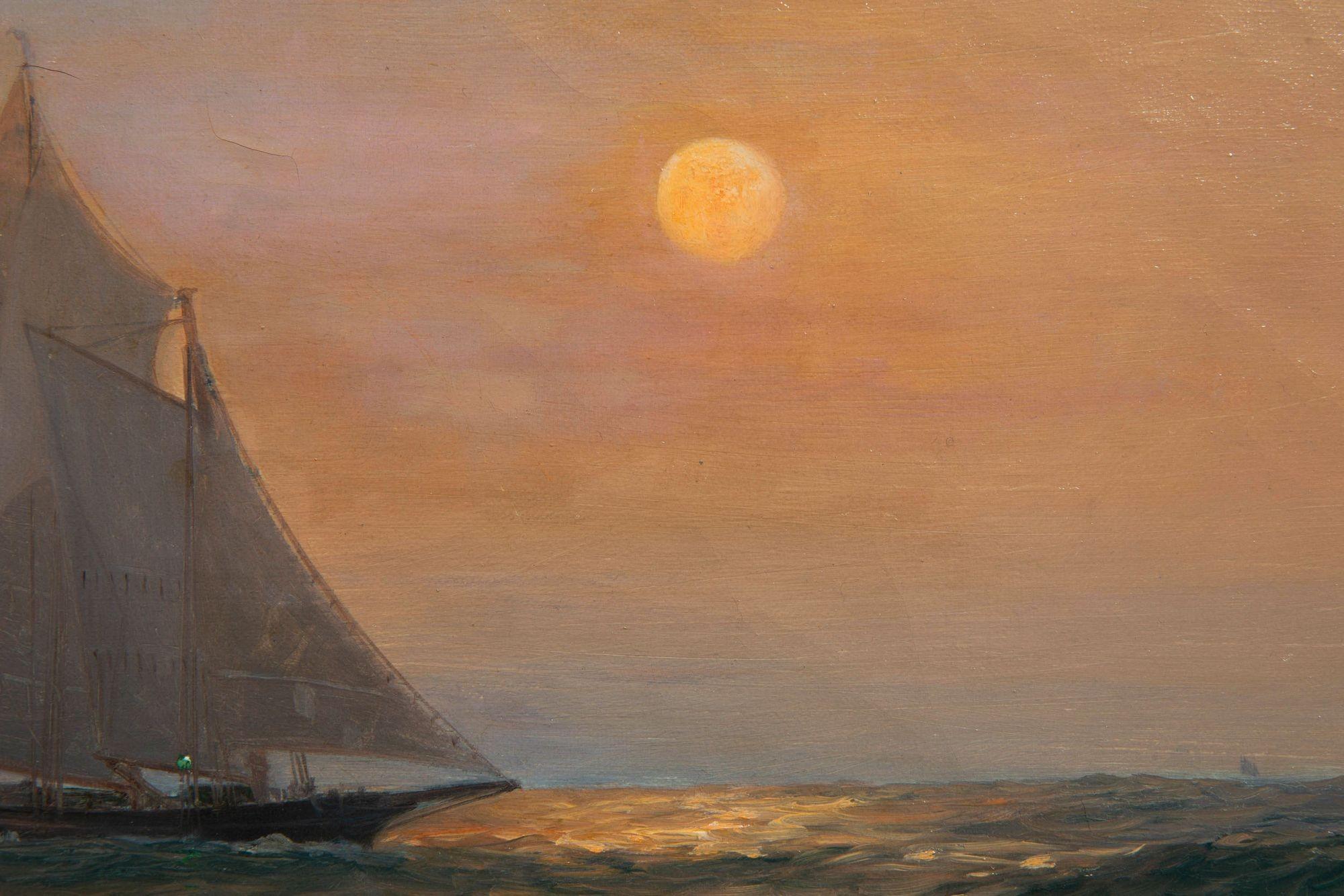 Luminous American Seascape of Sailboats at Sunset by Warren Sheppard 6