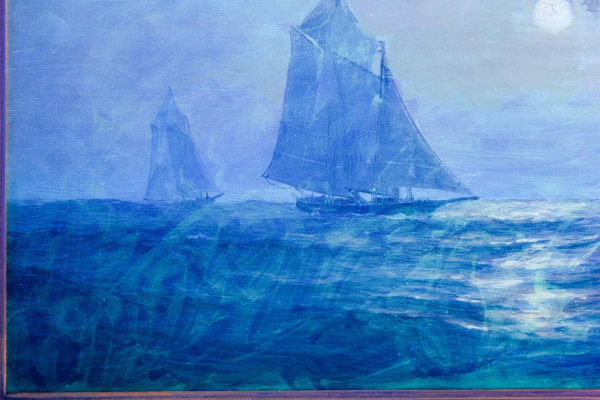 Luminous American Seascape of Sailboats at Sunset by Warren Sheppard 12