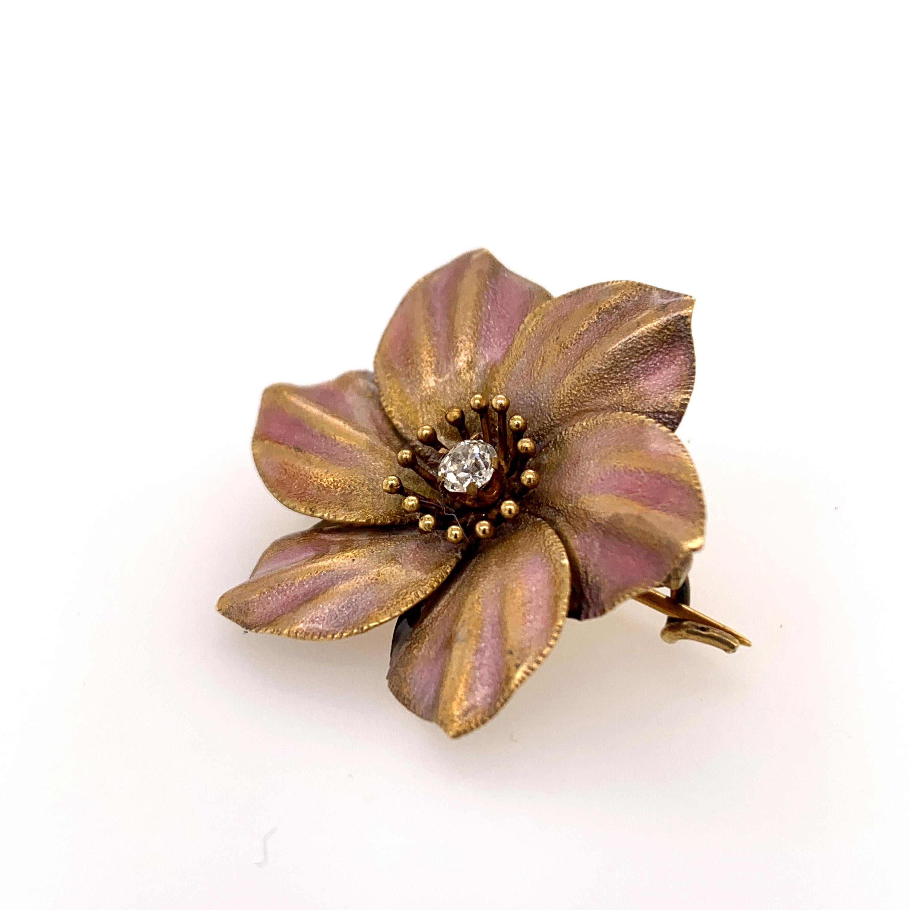 Women's  Enamel Pansy Pin