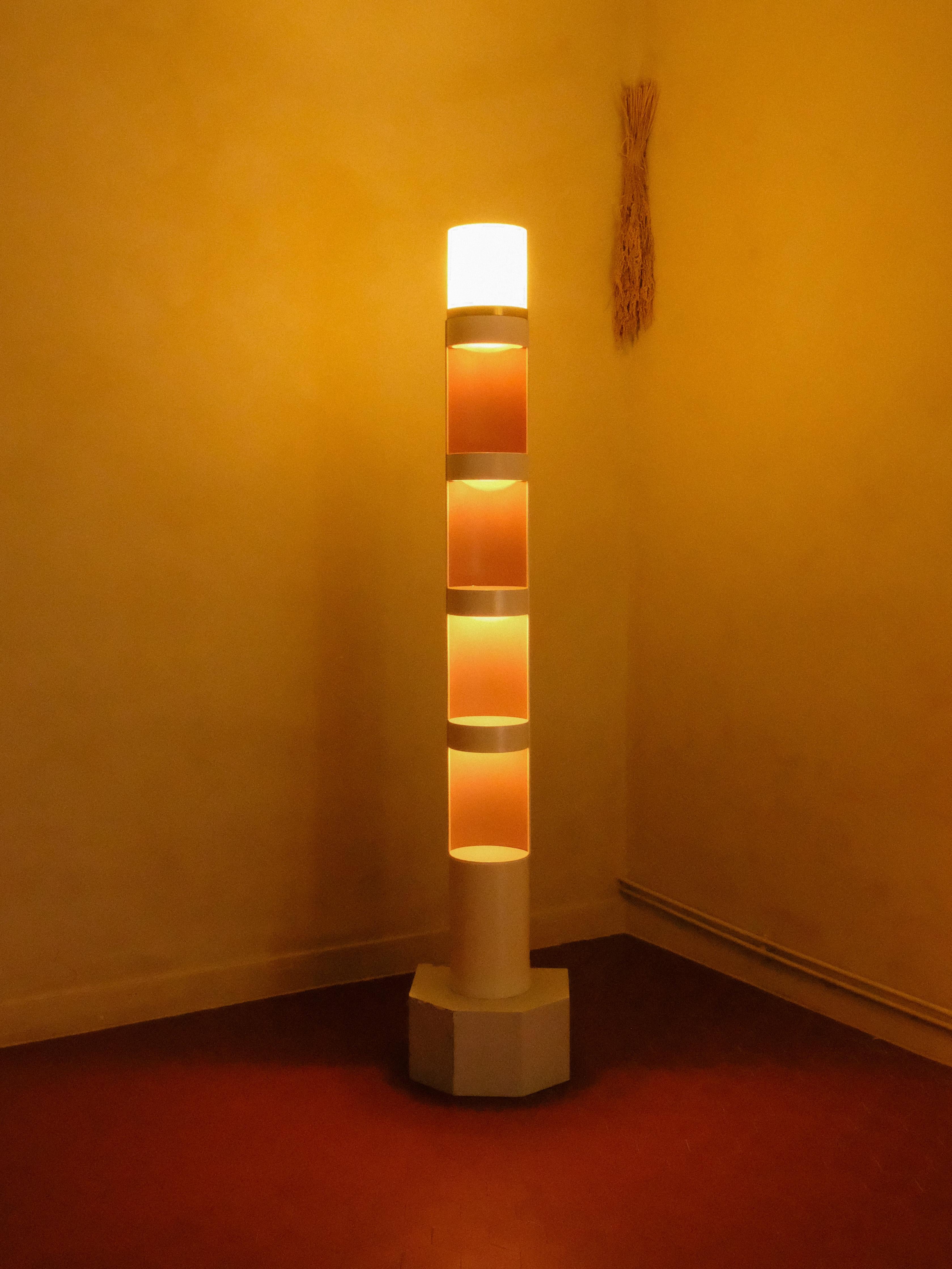 Luminous Bookshelf Column by Jean Perzel Model 966 For Sale at 1stDibs