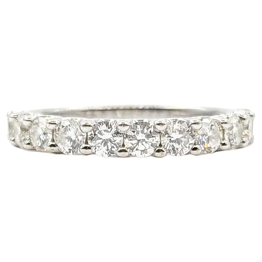 Diamond Band Ring in 14k White Gold For Sale at 1stDibs