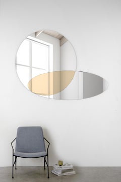 Contemporary Wall Mirror by Luminous, Silver & Bronze Glass, Brazil