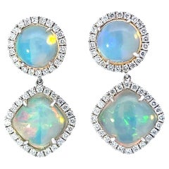 Luminous gems: opalite & diamond