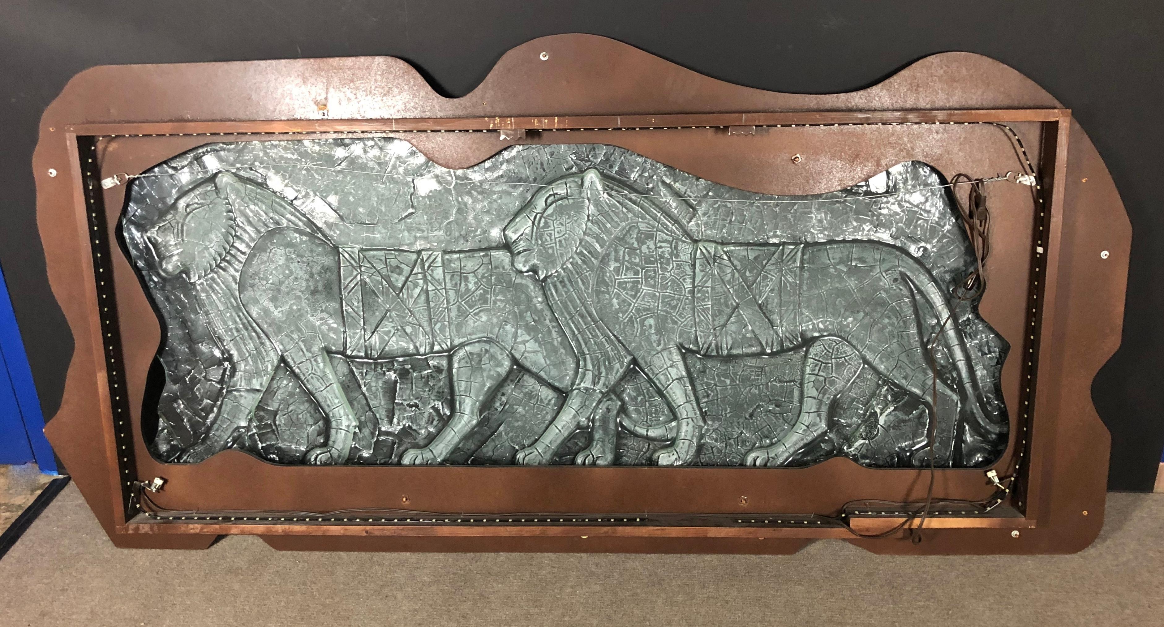 Luminous Glass Relief Wall Sculpture In Good Condition In Norwood, NJ