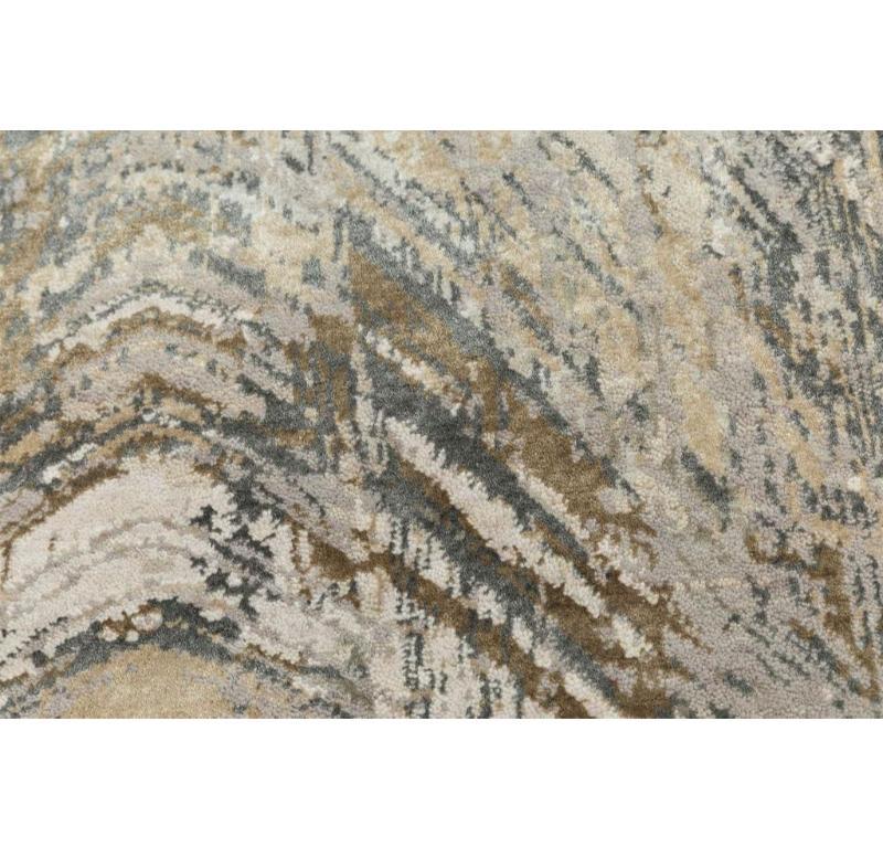 Indian Luminous Lush Landscapes Ivory & Classic Gray 195X295 cm Handknotted Rug For Sale
