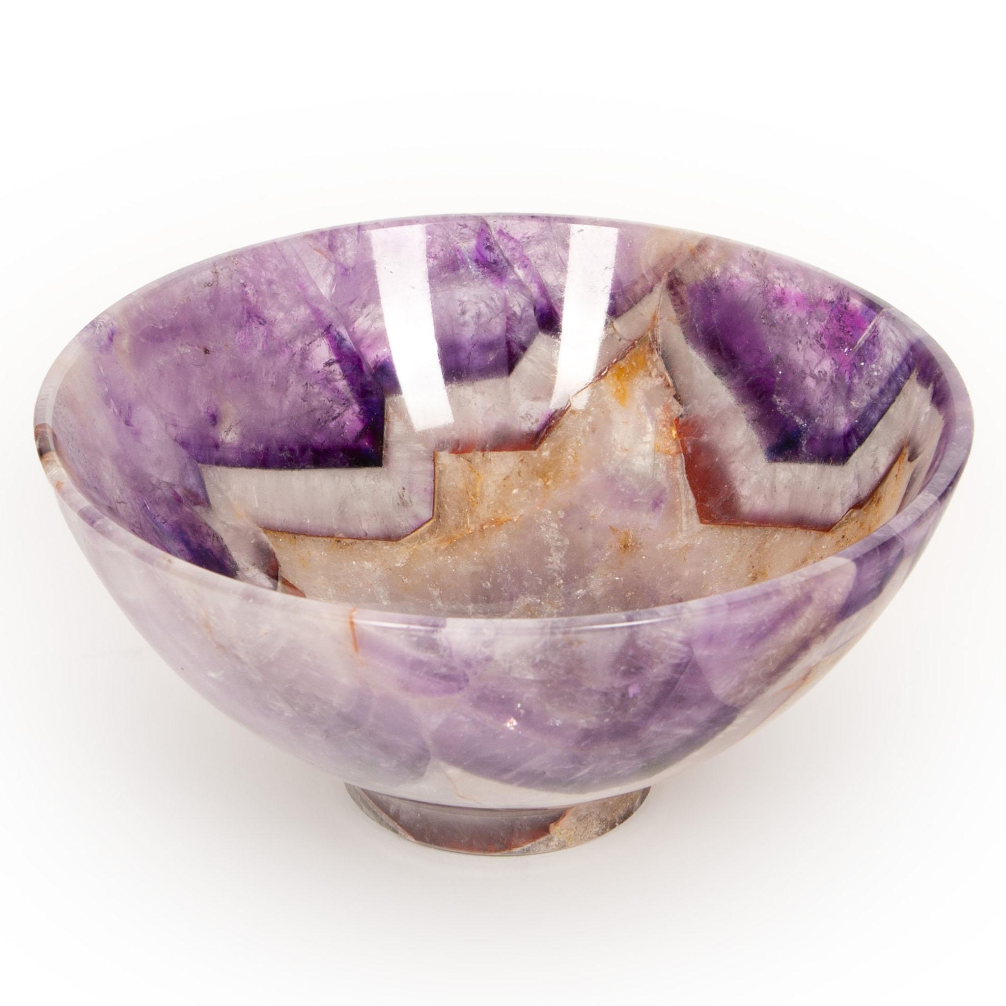 Contemporary Luminous Luxury: Artisan-Crafted Amethyst Bowl For Sale