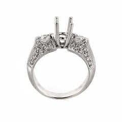 Luminous Platinum Diamond Mounting Ring LBD-095454