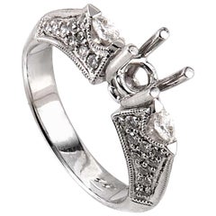 Luminous Platinum Diamond Mounting Ring LBD-095454