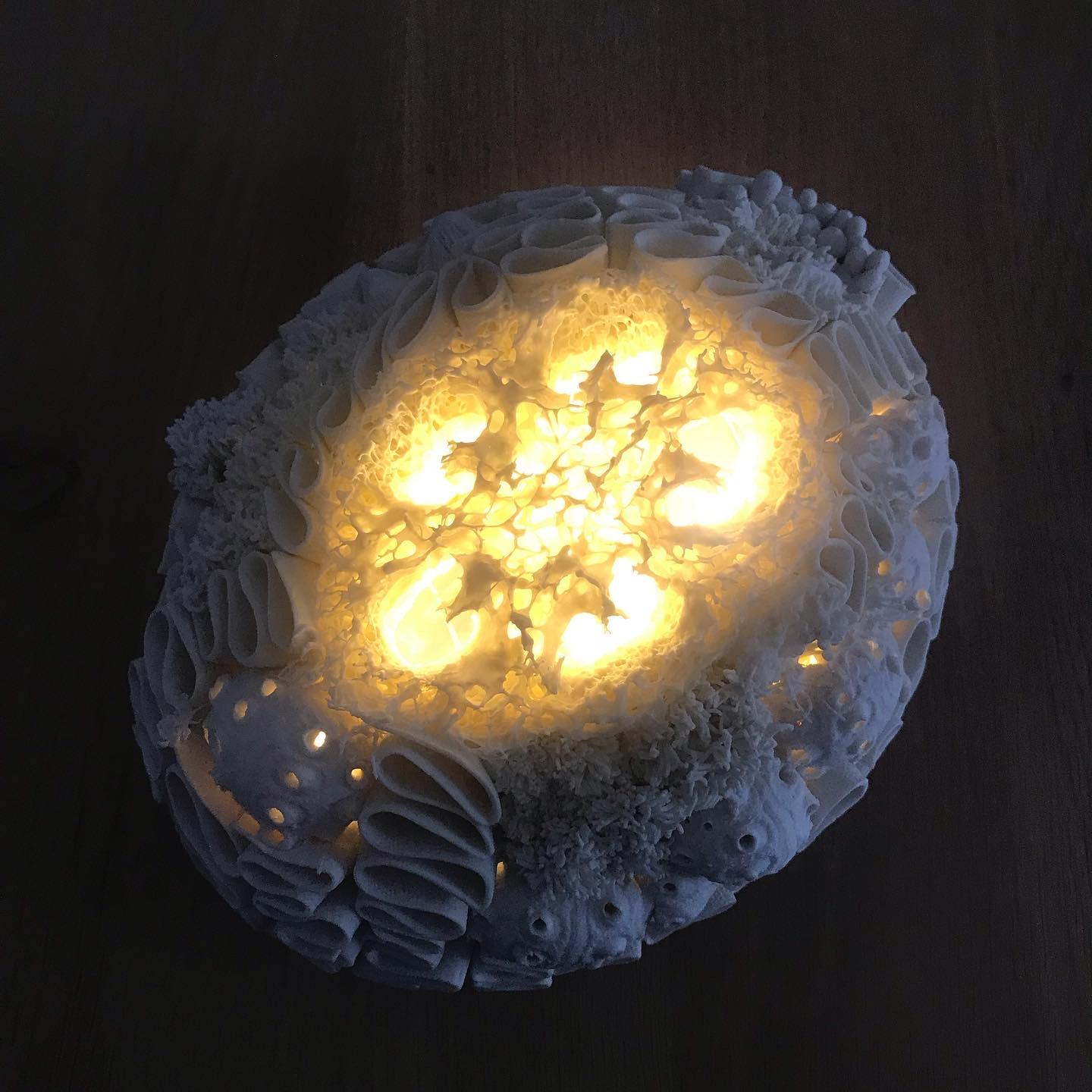 Hand-Crafted Luminous Sculpture Abyss 14 For Sale