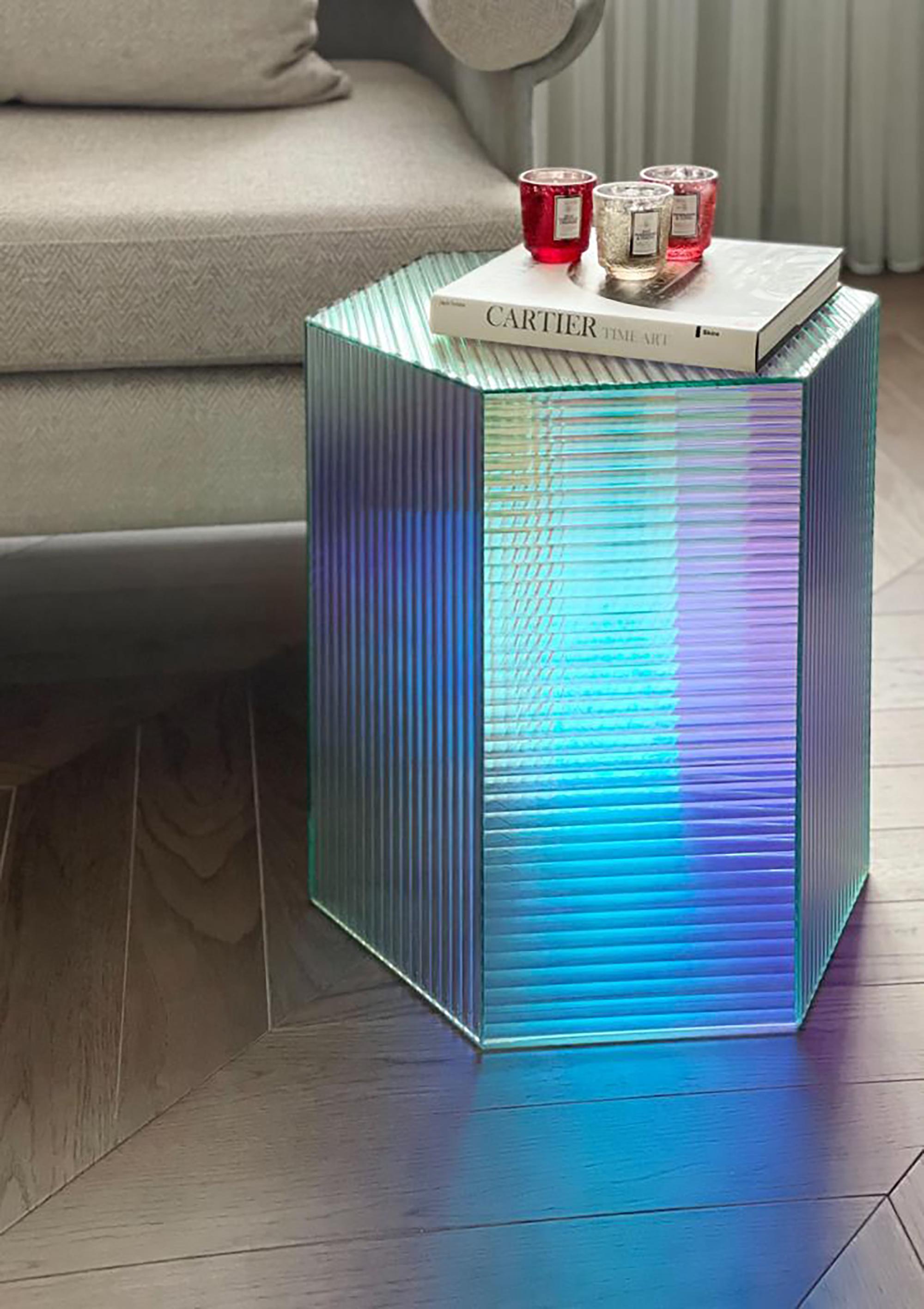 Turkish Luminous Side Table by Yugen Lab For Sale