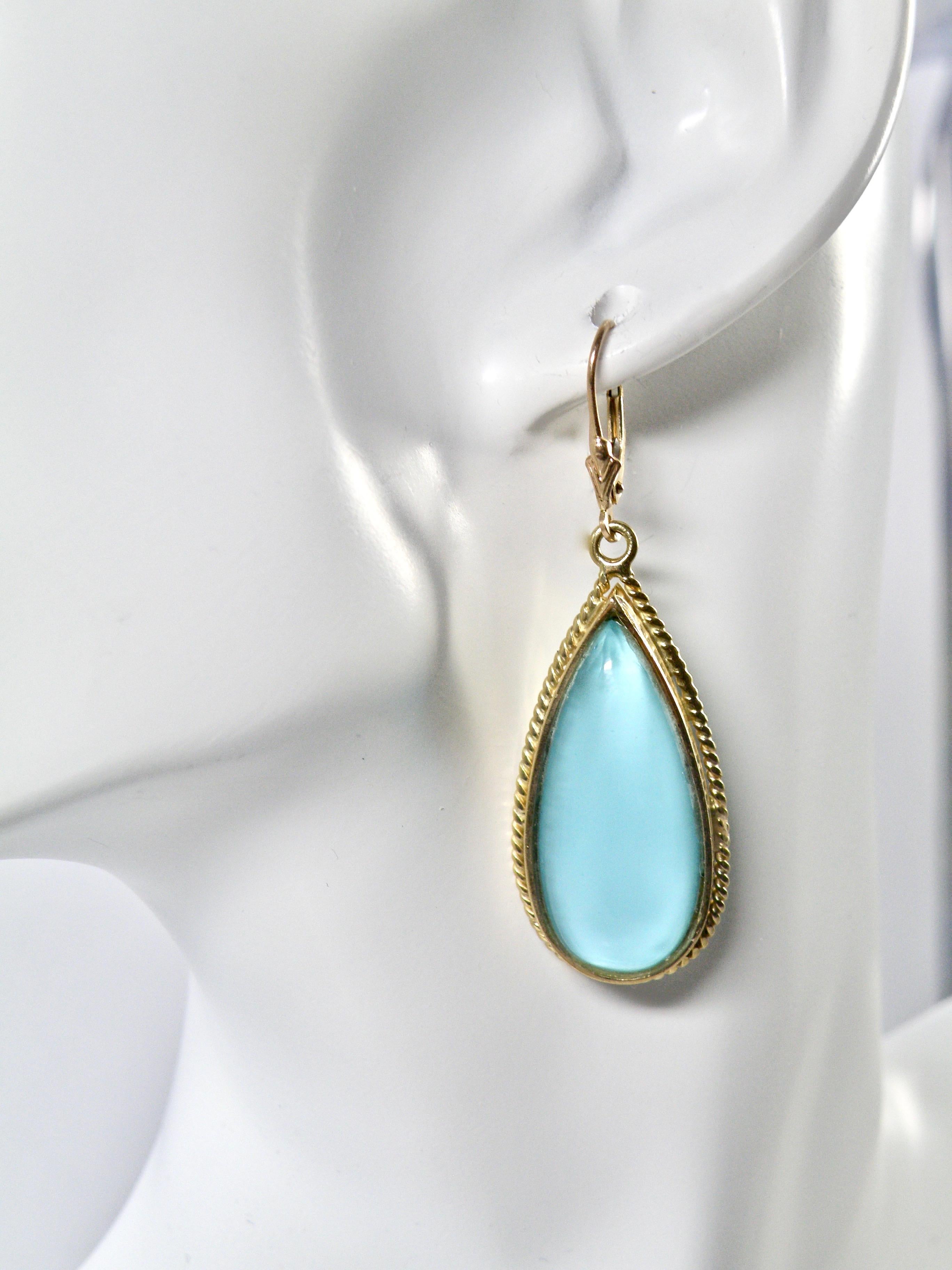 Luminous Turquoise Drop Earrings 1