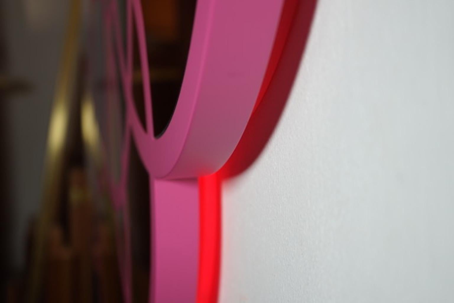 Contemporary Luminous Wall Mirror Pop Olimpia Model by Studio Superego, Italy For Sale