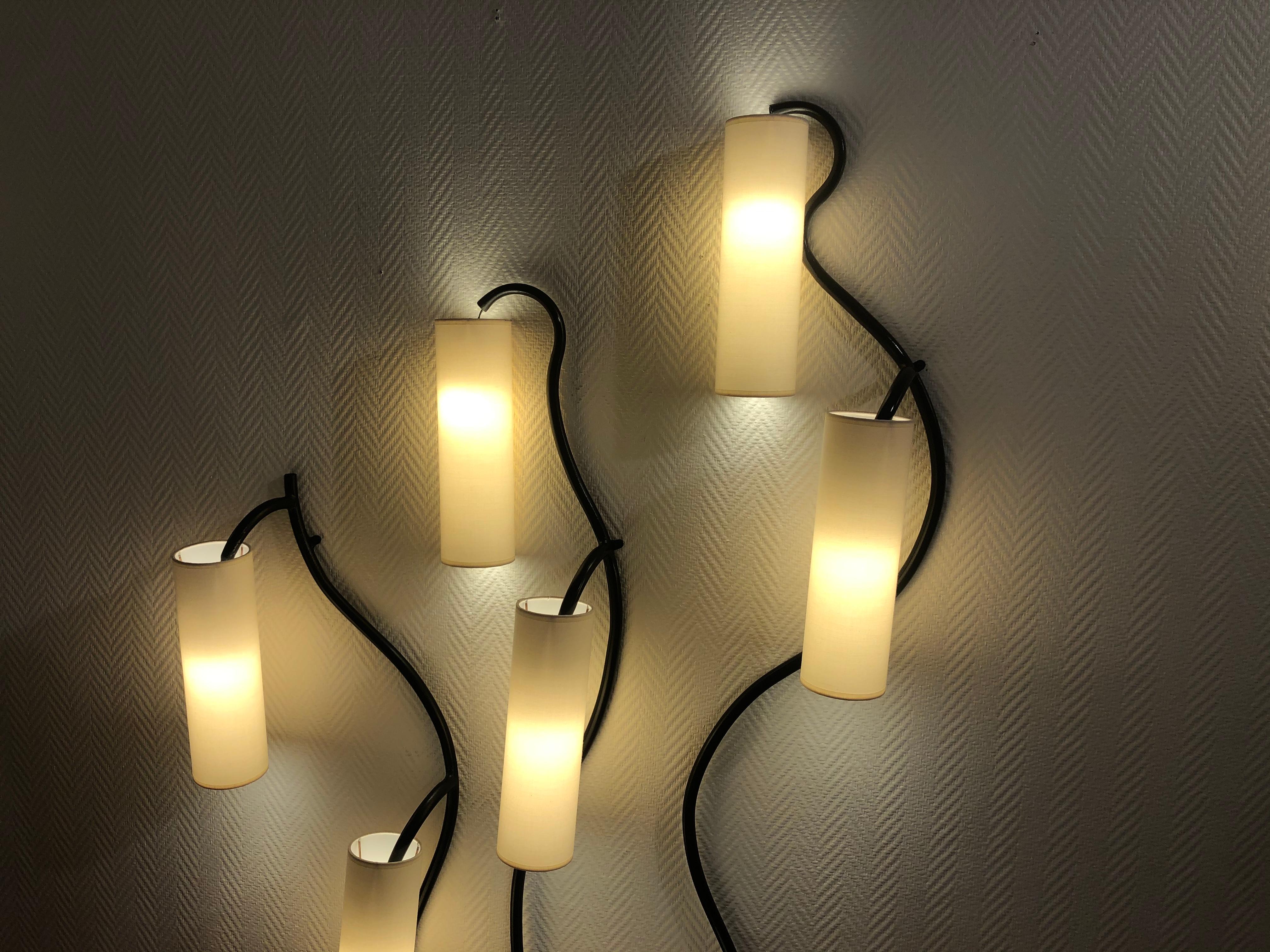 Luminous Wall with 7-Lights Arms For Sale 12