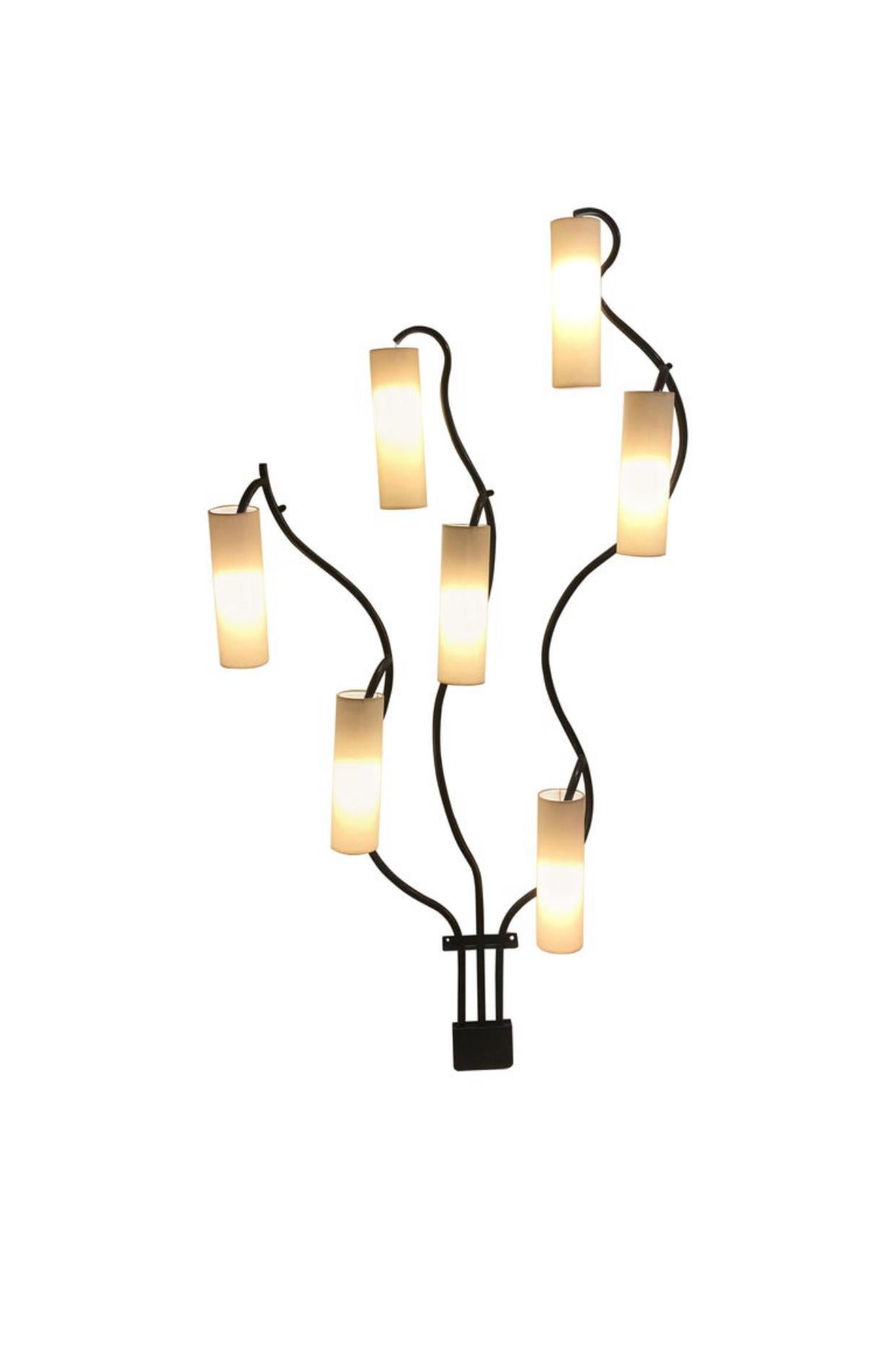 20th Century Luminous Wall with 7-Lights Arms For Sale